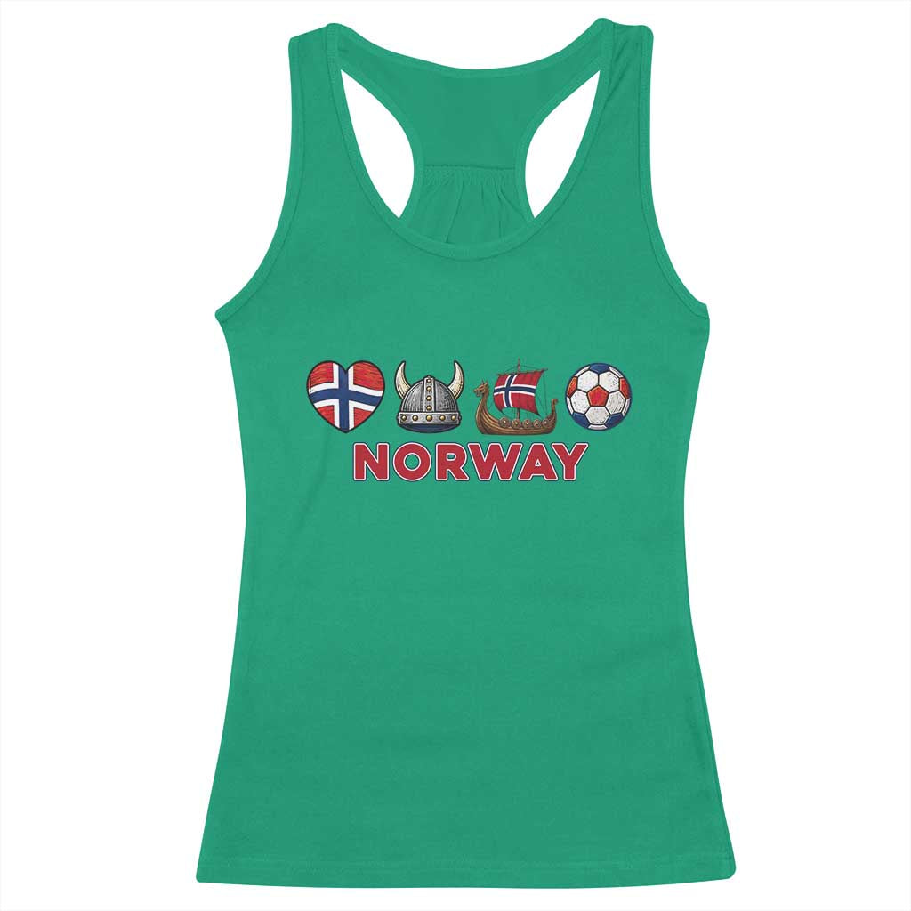Norwegian Pride Racerback Tank Top Norway Soccer Football Supporter Gift