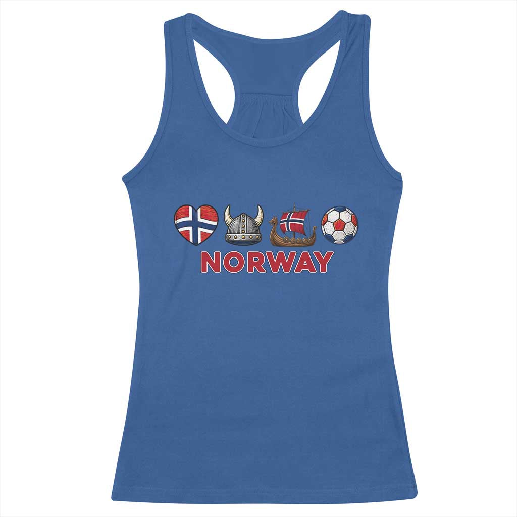 Norwegian Pride Racerback Tank Top Norway Soccer Football Supporter Gift