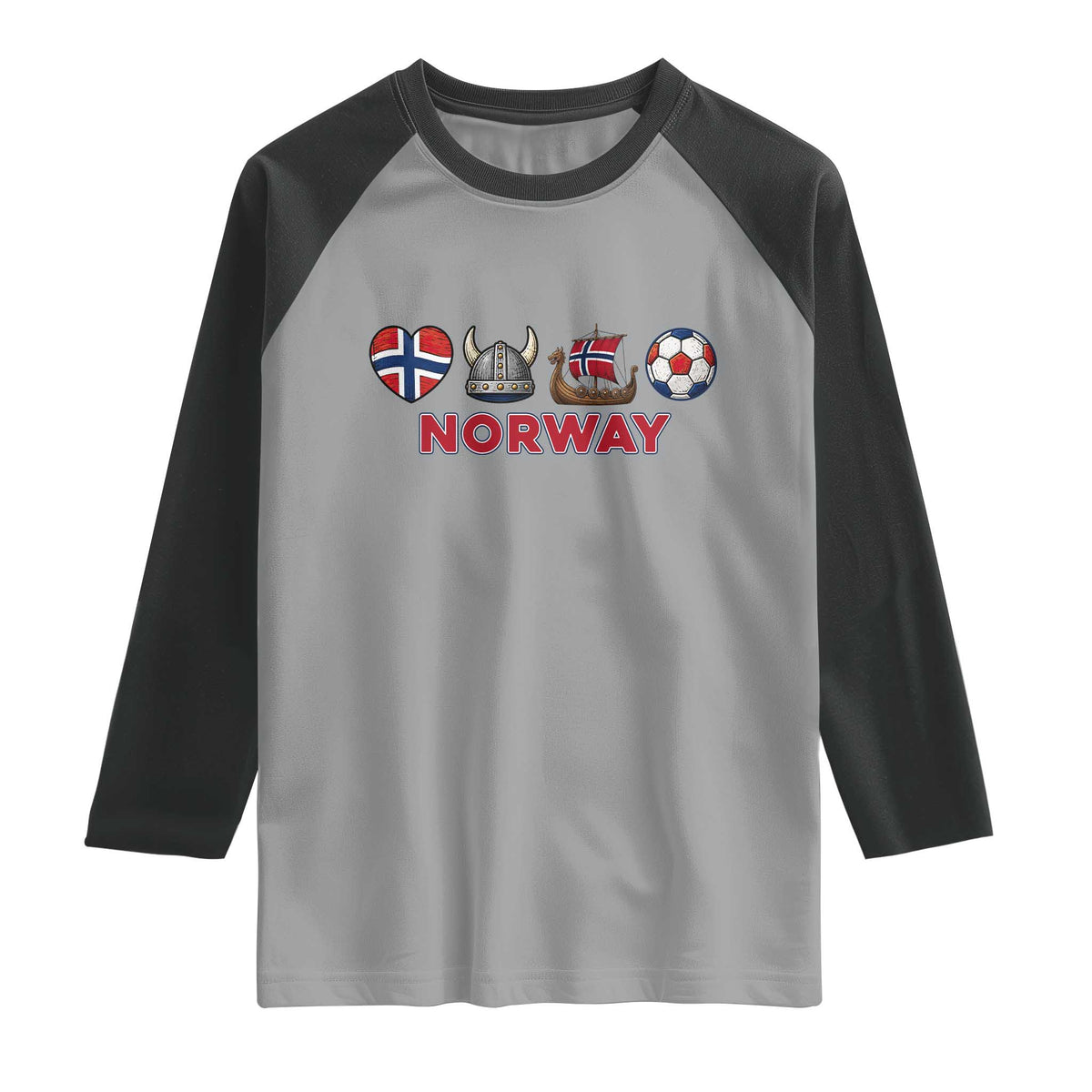 Norwegian Pride Raglan Shirt Norway Soccer Football Supporter Gift