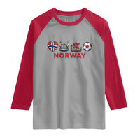 Norwegian Pride Raglan Shirt Norway Soccer Football Supporter Gift