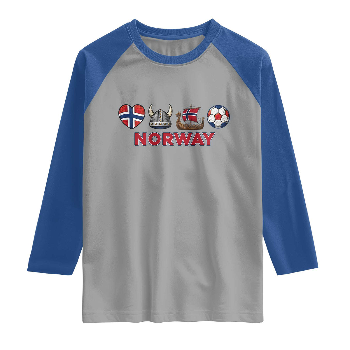 Norwegian Pride Raglan Shirt Norway Soccer Football Supporter Gift
