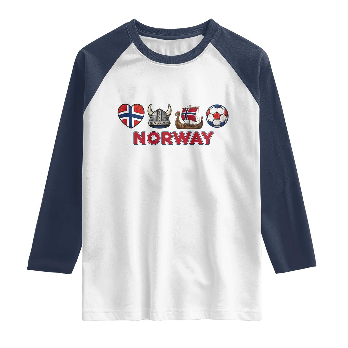 Norwegian Pride Raglan Shirt Norway Soccer Football Supporter Gift
