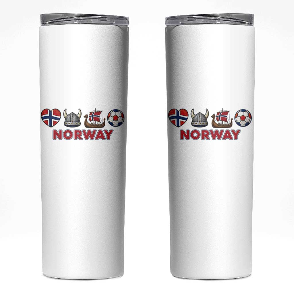 Norwegian Pride Skinny Tumbler Norway Soccer Football Supporter Gift
