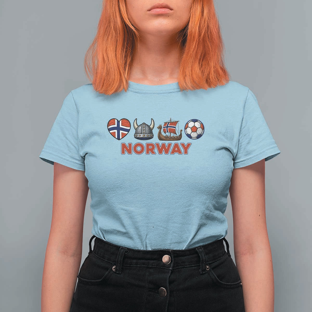 Norwegian Pride T Shirt For Women Norway Soccer Football Supporter Gift
