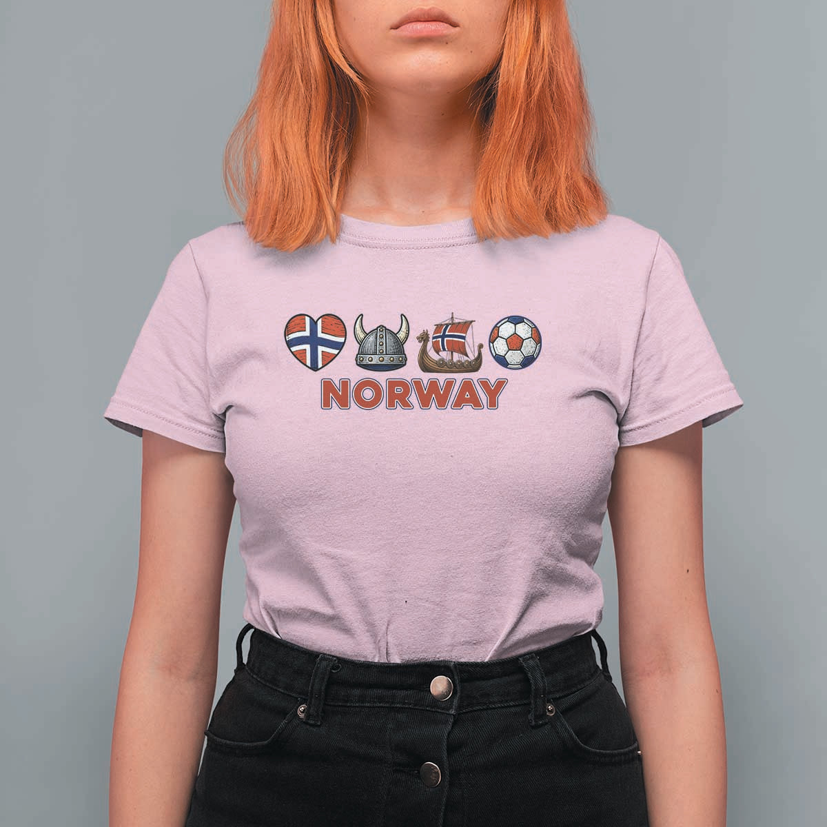 Norwegian Pride T Shirt For Women Norway Soccer Football Supporter Gift