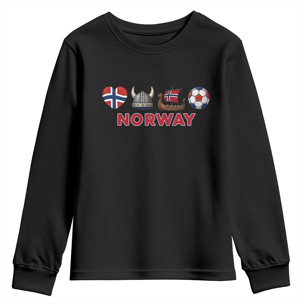 Norwegian Pride Youth Sweatshirt Norway Soccer Football Supporter Gift
