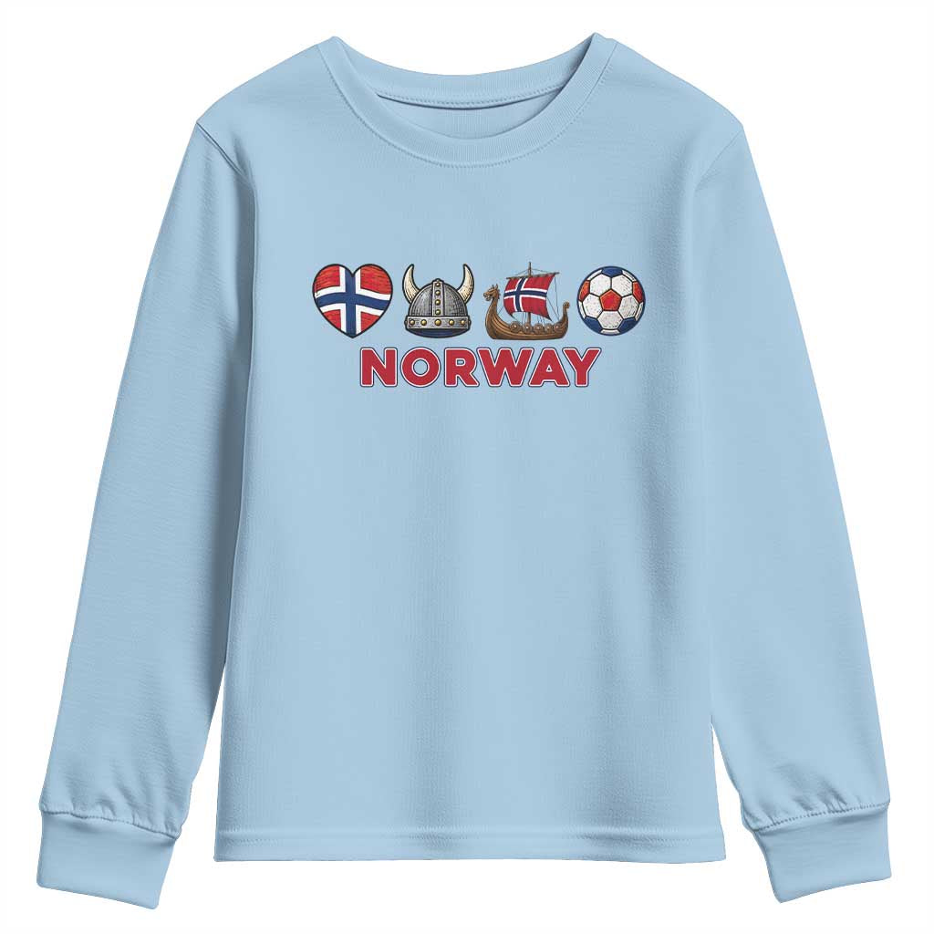 Norwegian Pride Youth Sweatshirt Norway Soccer Football Supporter Gift