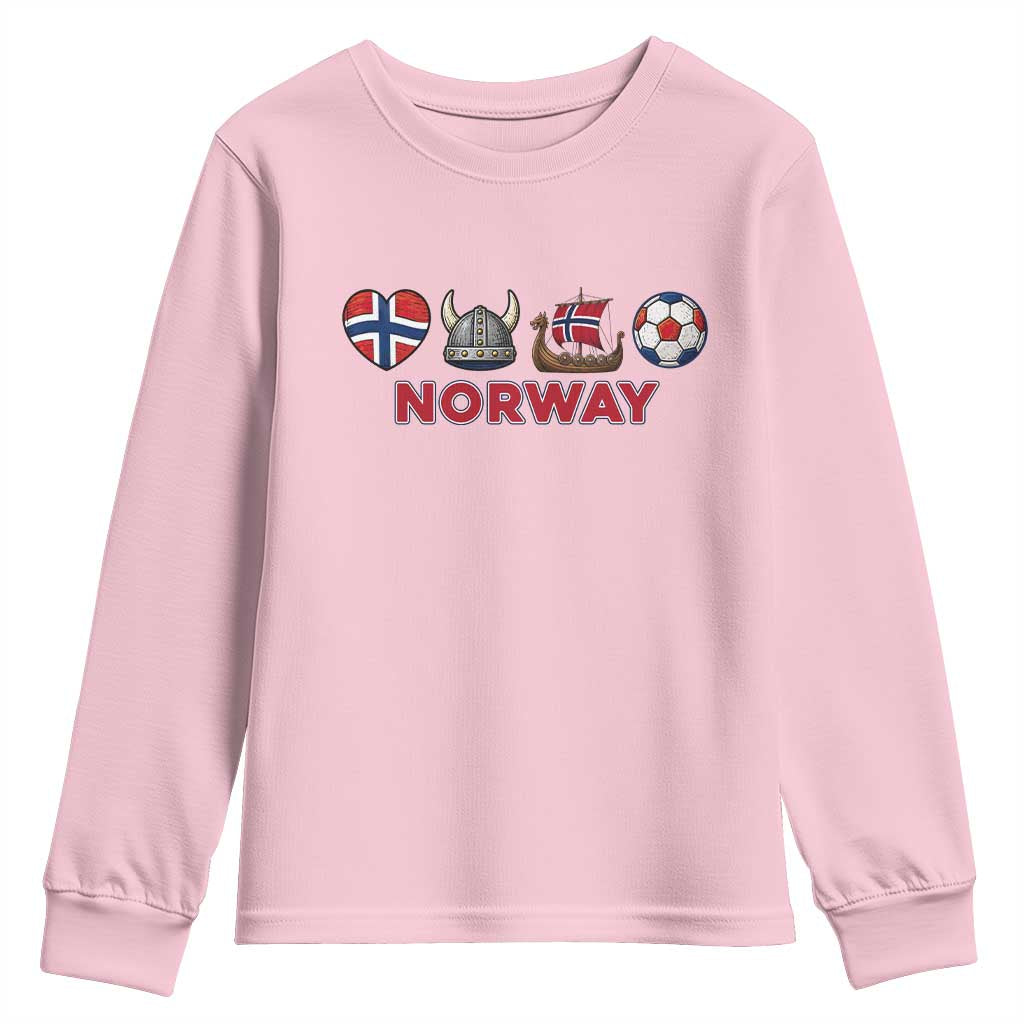 Norwegian Pride Youth Sweatshirt Norway Soccer Football Supporter Gift