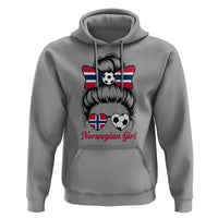Norwegian Soccer Girl Hoodie Messy Bun Sunglasses Football Fan