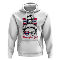Norwegian Soccer Girl Hoodie Messy Bun Sunglasses Football Fan