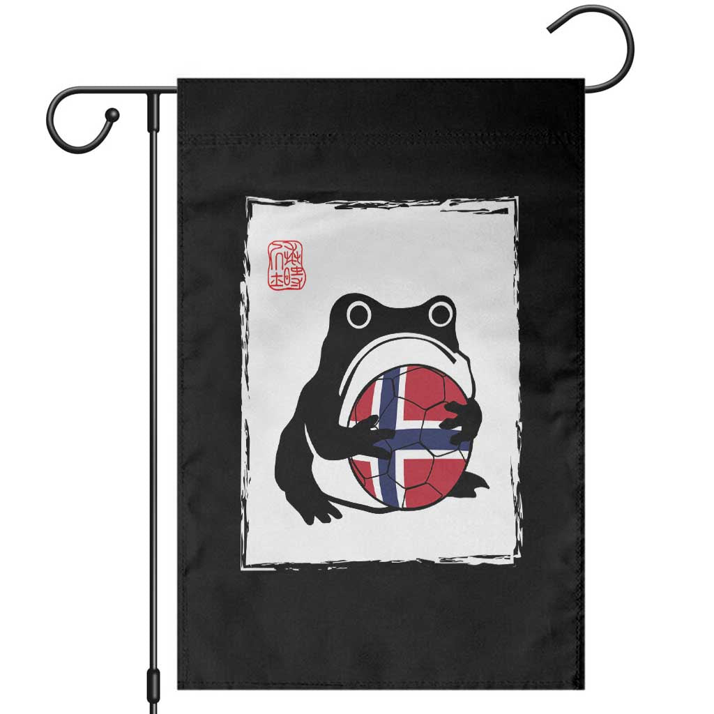Grumpy Frog Norway Soccer Fan Garden Flag Japanese Style Match Day