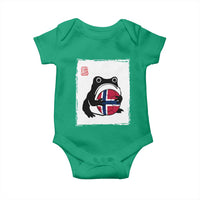 Grumpy Frog Norway Soccer Fan Baby Onesie Japanese Style Match Day