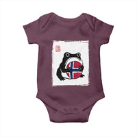 Grumpy Frog Norway Soccer Fan Baby Onesie Japanese Style Match Day