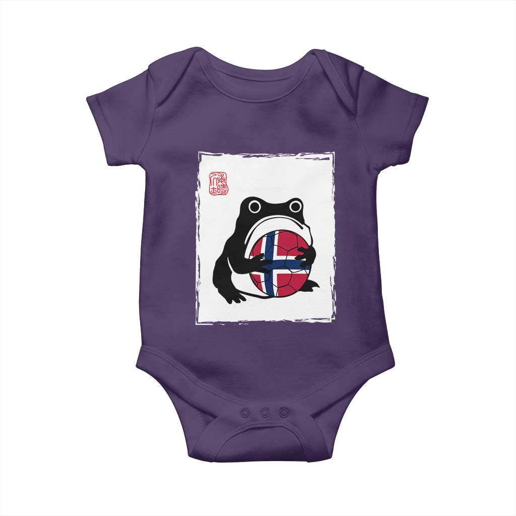 Grumpy Frog Norway Soccer Fan Baby Onesie Japanese Style Match Day