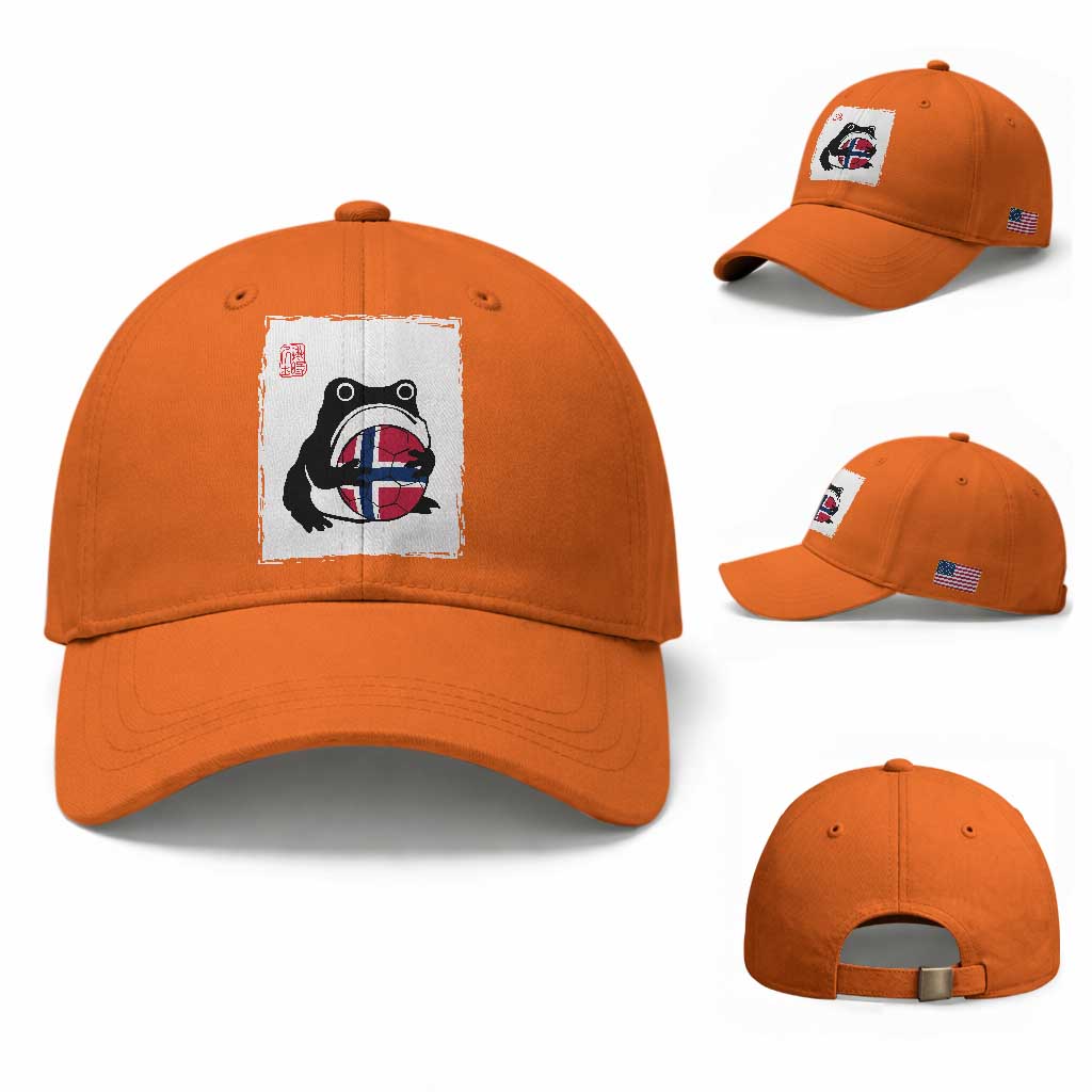 Grumpy Frog Norway Soccer Fan Baseball Cap Japanese Style Match Day