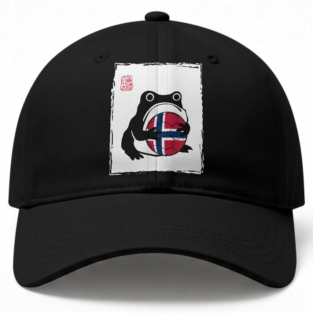 Grumpy Frog Norway Soccer Fan Baseball Cap Japanese Style Match Day