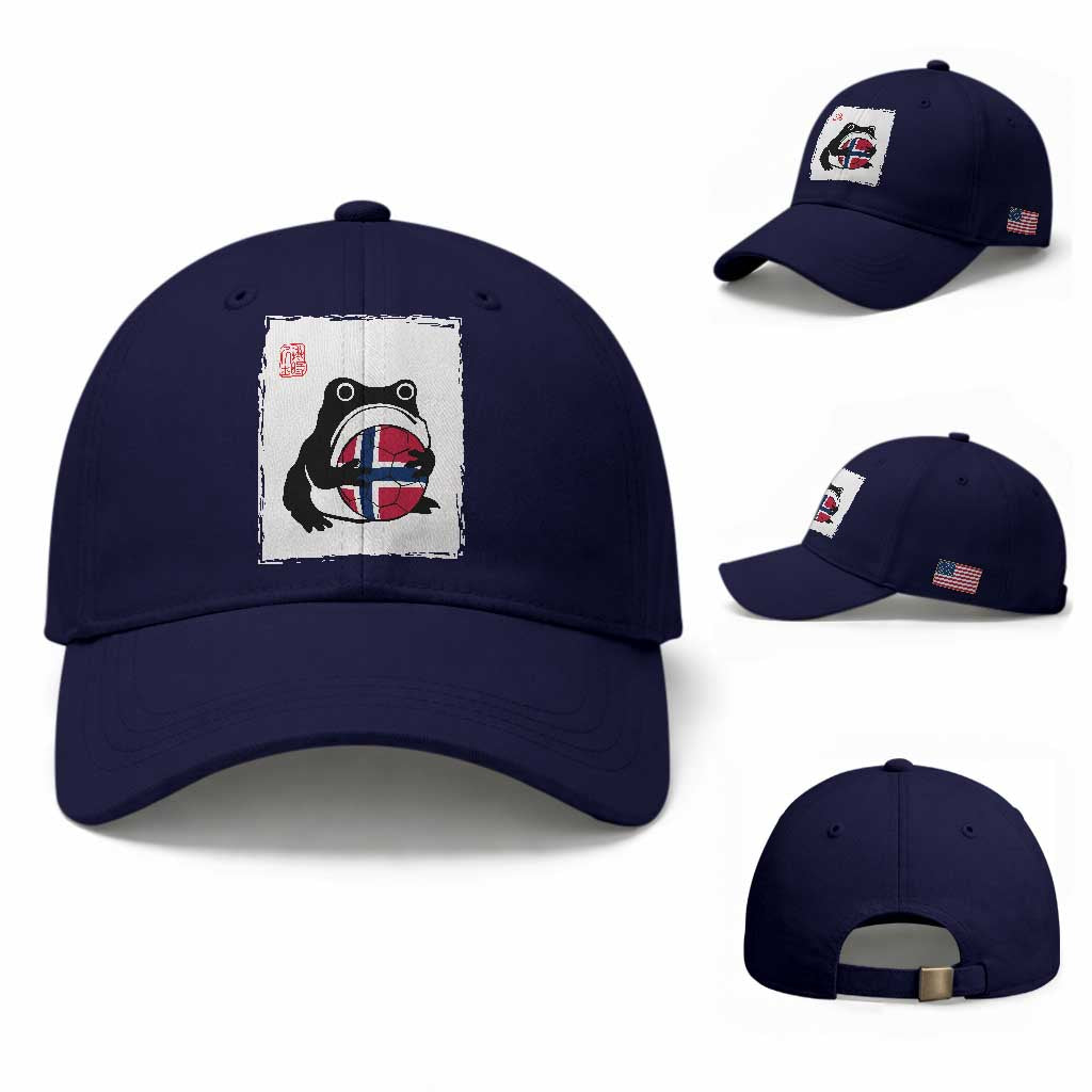 Grumpy Frog Norway Soccer Fan Baseball Cap Japanese Style Match Day