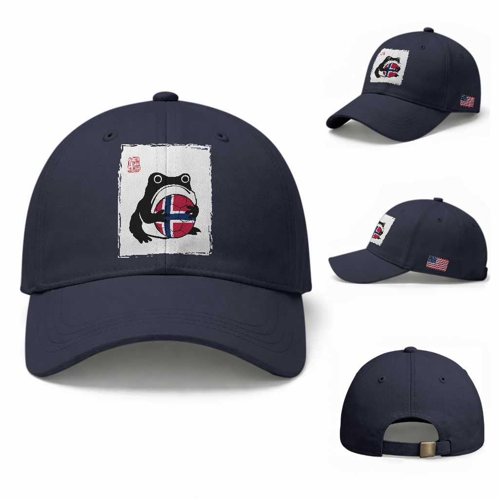 Grumpy Frog Norway Soccer Fan Baseball Cap Japanese Style Match Day