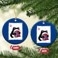 Grumpy Frog Norway Soccer Fan Ceramic Ornament Japanese Style Match Day