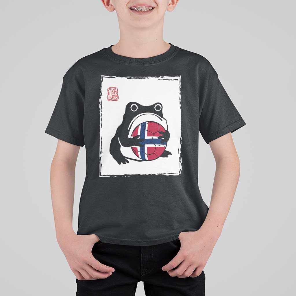 Grumpy Frog Norway Soccer Fan T Shirt For Kid Japanese Style Match Day