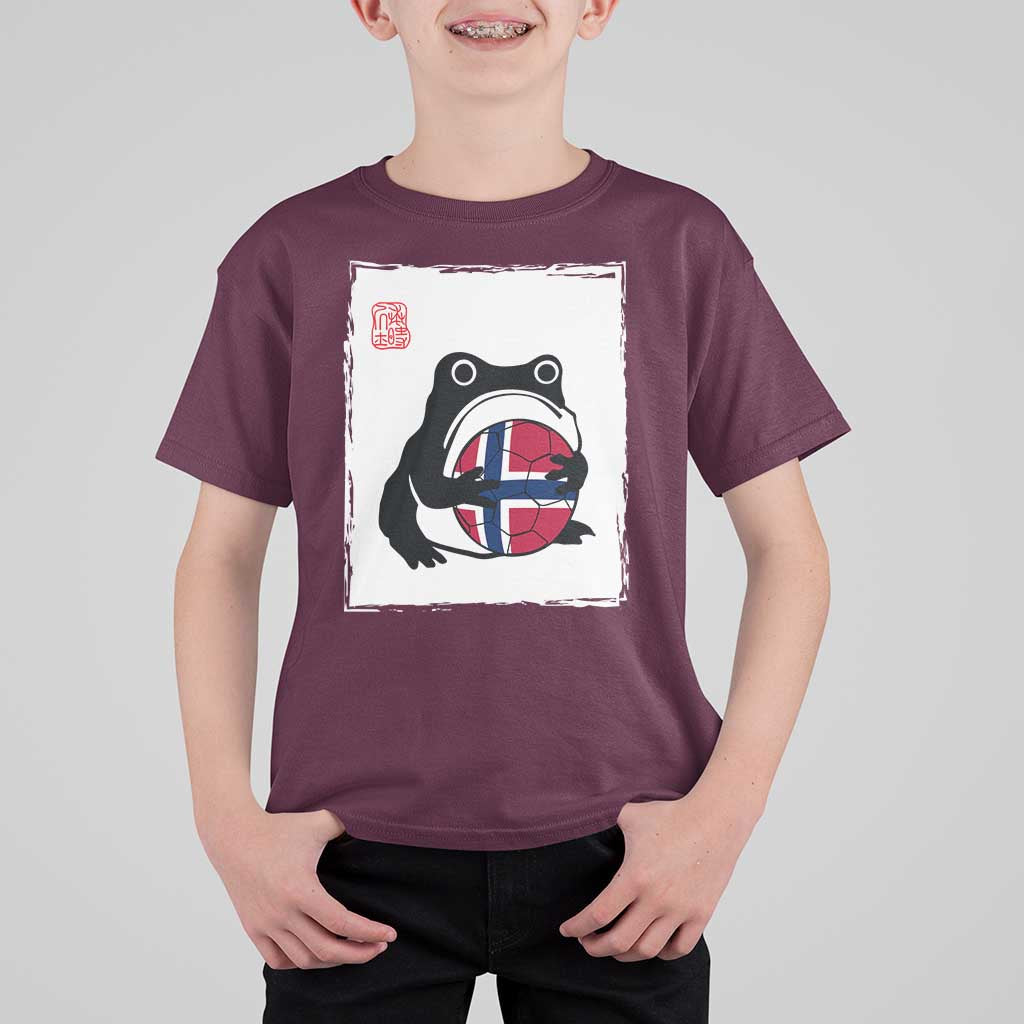 Grumpy Frog Norway Soccer Fan T Shirt For Kid Japanese Style Match Day