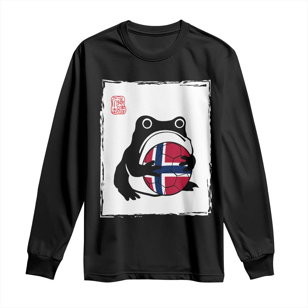 Grumpy Frog Norway Soccer Fan Long Sleeve Shirt Japanese Style Match Day