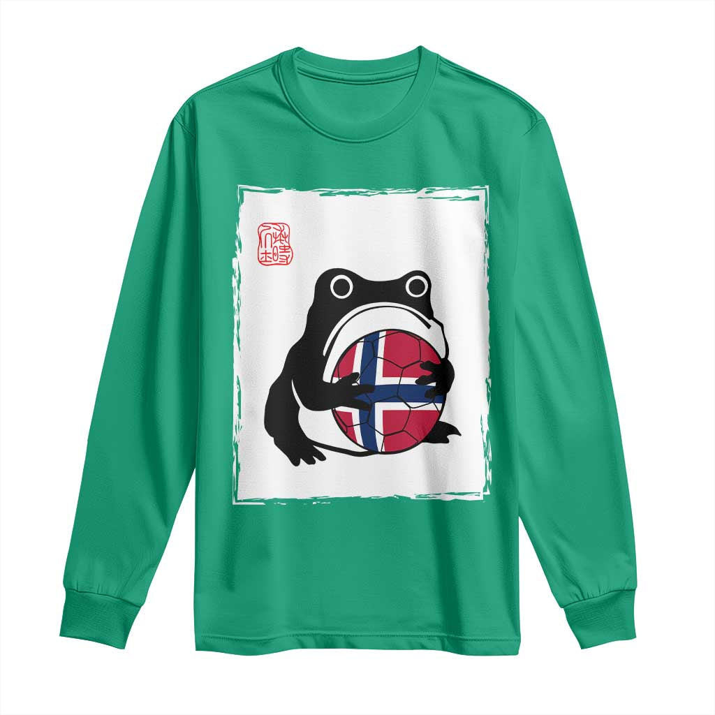 Grumpy Frog Norway Soccer Fan Long Sleeve Shirt Japanese Style Match Day