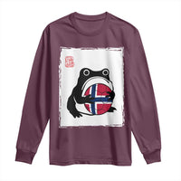Grumpy Frog Norway Soccer Fan Long Sleeve Shirt Japanese Style Match Day