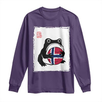 Grumpy Frog Norway Soccer Fan Long Sleeve Shirt Japanese Style Match Day