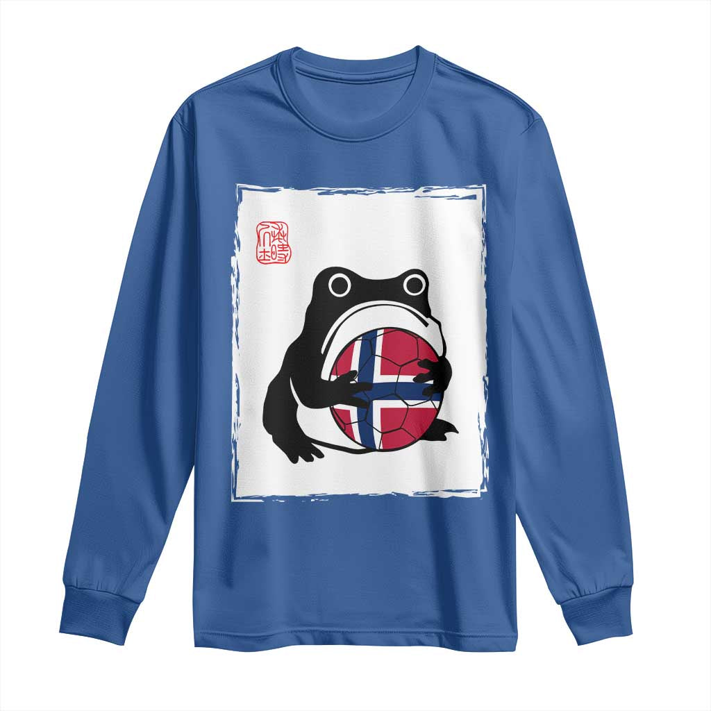 Grumpy Frog Norway Soccer Fan Long Sleeve Shirt Japanese Style Match Day