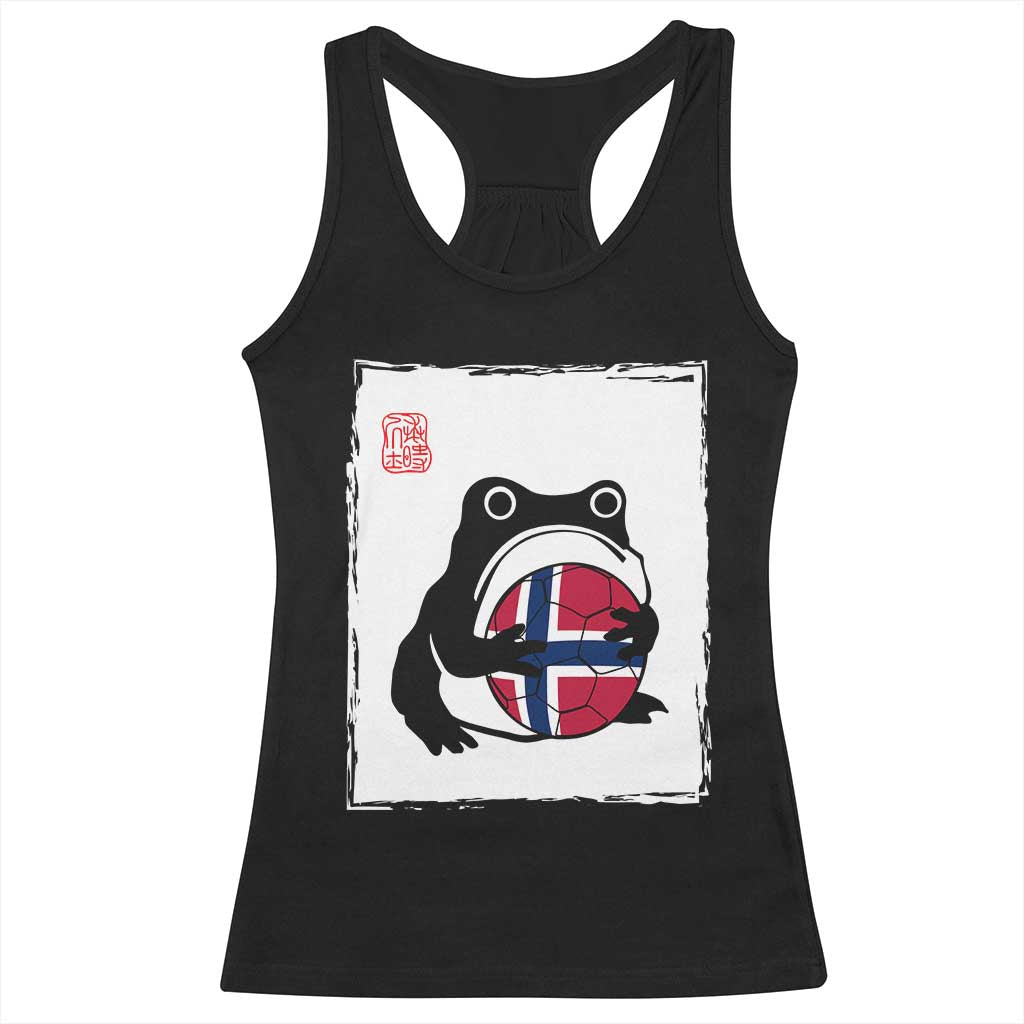 Grumpy Frog Norway Soccer Fan Racerback Tank Top Japanese Style Match Day