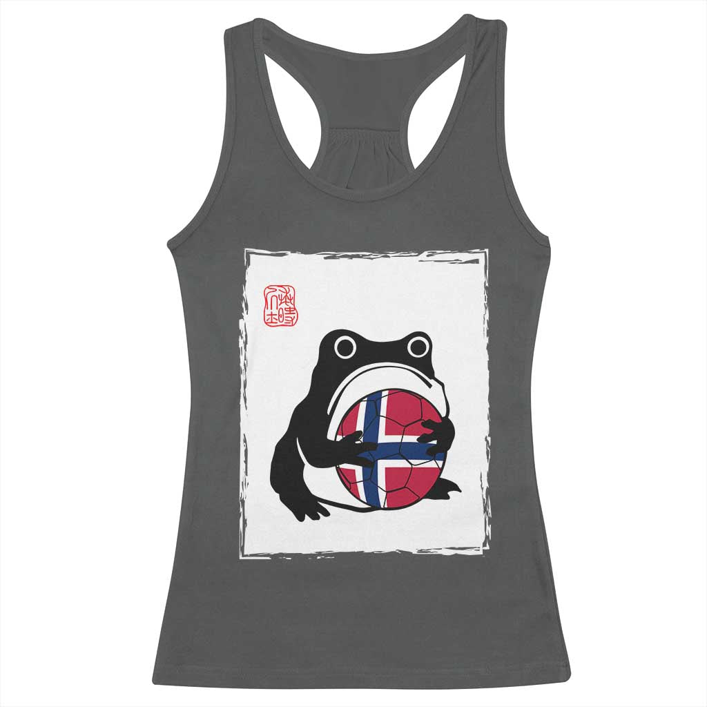 Grumpy Frog Norway Soccer Fan Racerback Tank Top Japanese Style Match Day