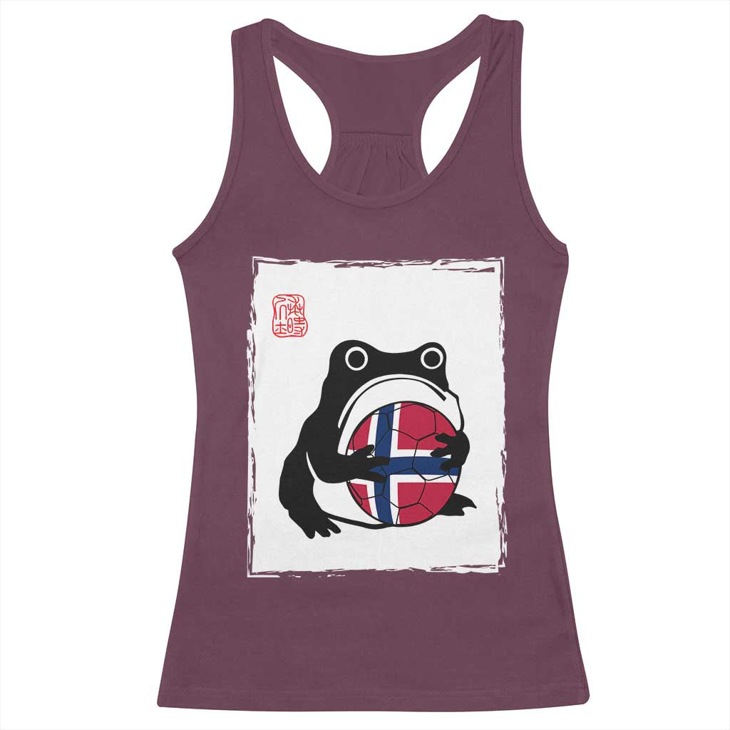 Grumpy Frog Norway Soccer Fan Racerback Tank Top Japanese Style Match Day