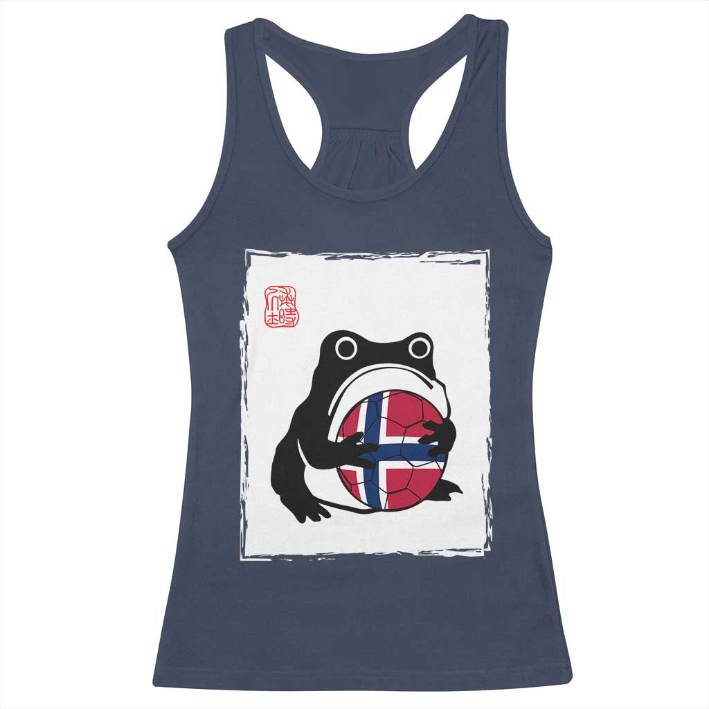 Grumpy Frog Norway Soccer Fan Racerback Tank Top Japanese Style Match Day