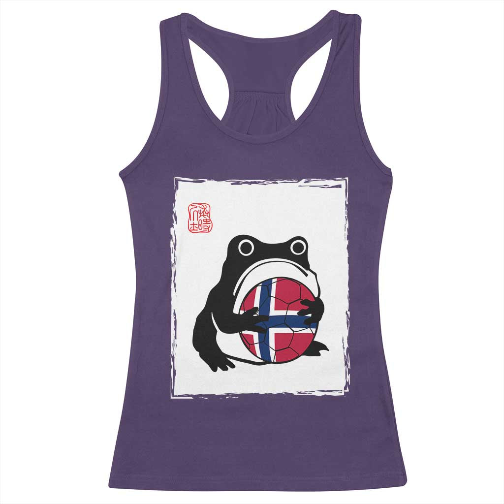 Grumpy Frog Norway Soccer Fan Racerback Tank Top Japanese Style Match Day