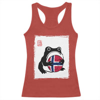 Grumpy Frog Norway Soccer Fan Racerback Tank Top Japanese Style Match Day