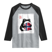 Grumpy Frog Norway Soccer Fan Raglan Shirt Japanese Style Match Day