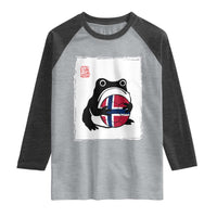 Grumpy Frog Norway Soccer Fan Raglan Shirt Japanese Style Match Day