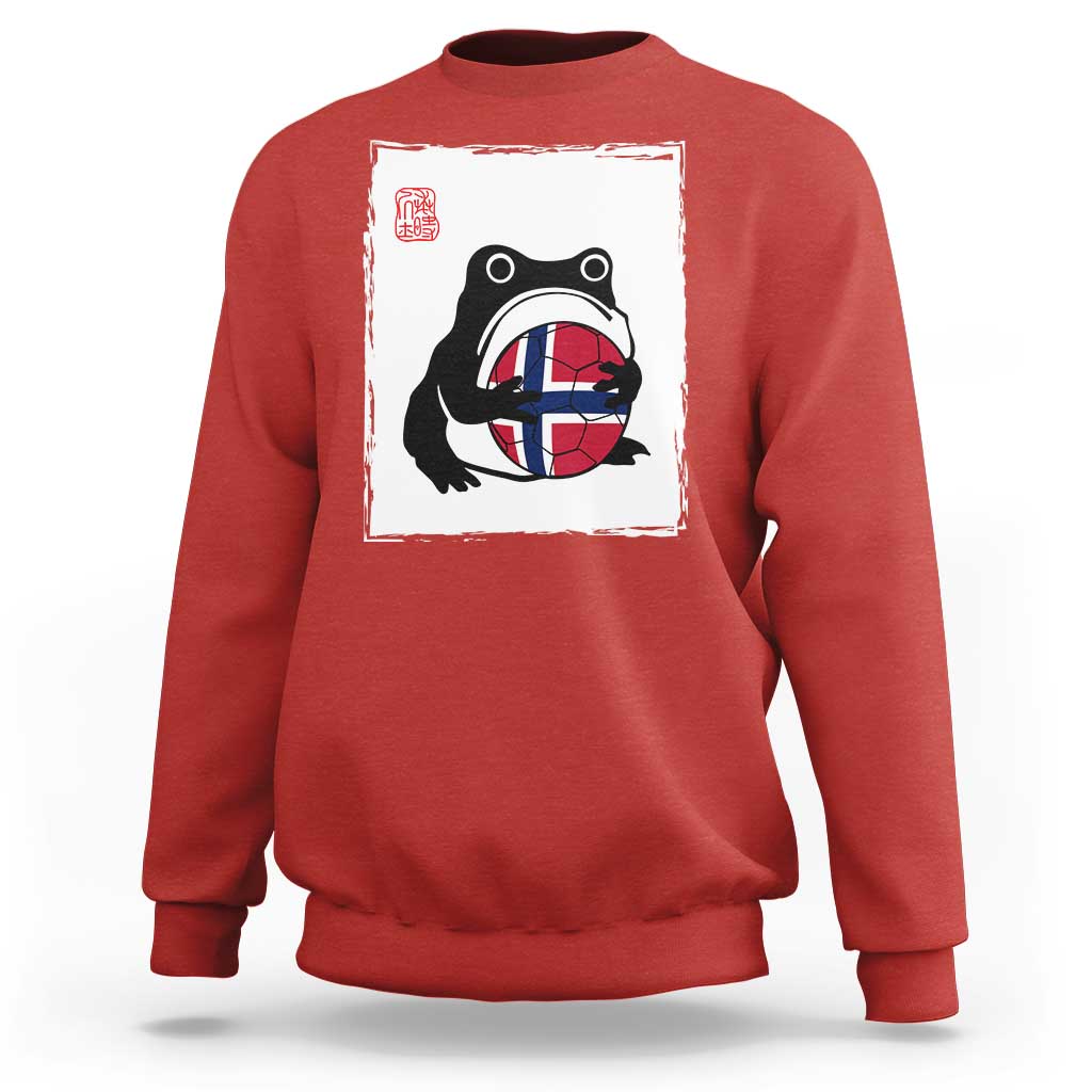 Grumpy Frog Norway Soccer Fan Sweatshirt Japanese Style Match Day