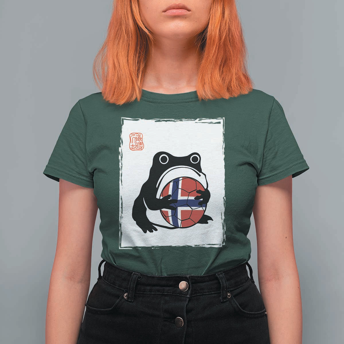 Grumpy Frog Norway Soccer Fan T Shirt For Women Japanese Style Match Day