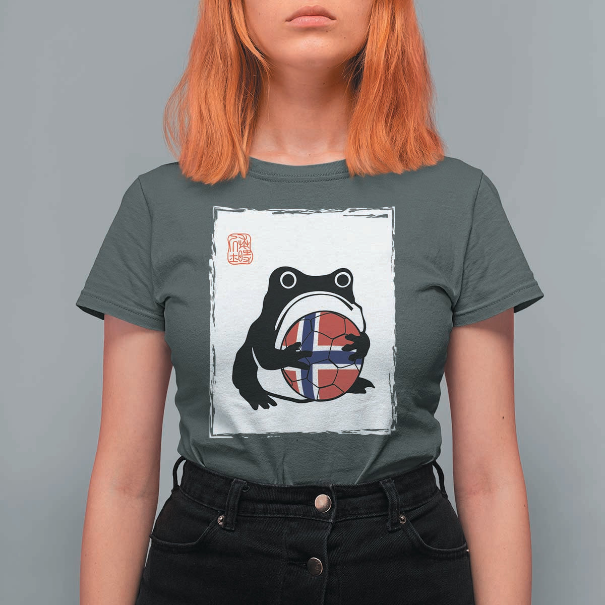 Grumpy Frog Norway Soccer Fan T Shirt For Women Japanese Style Match Day