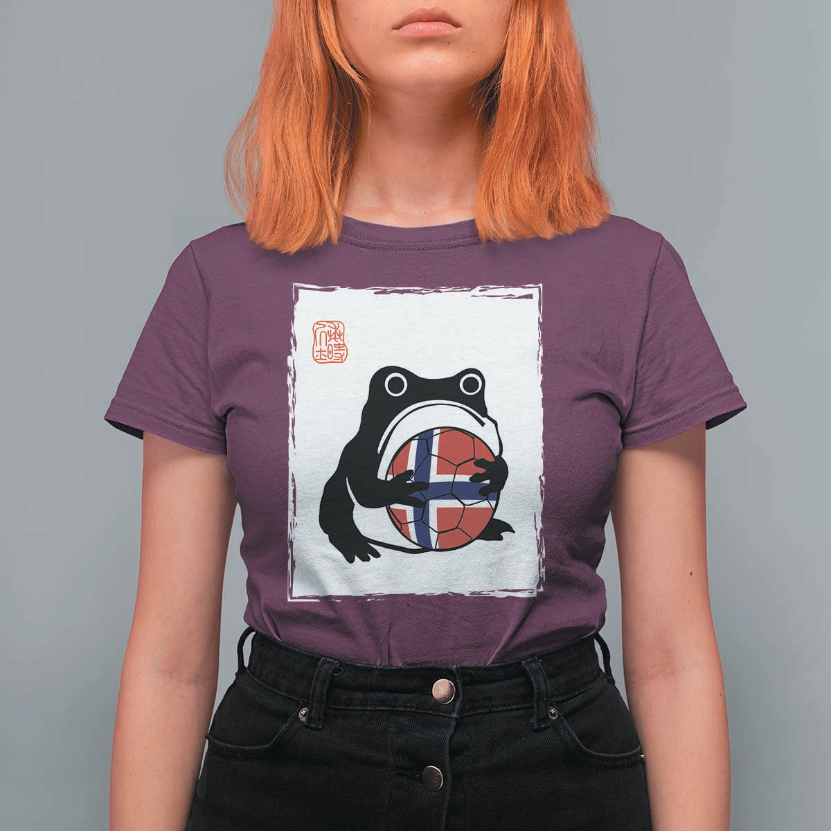 Grumpy Frog Norway Soccer Fan T Shirt For Women Japanese Style Match Day