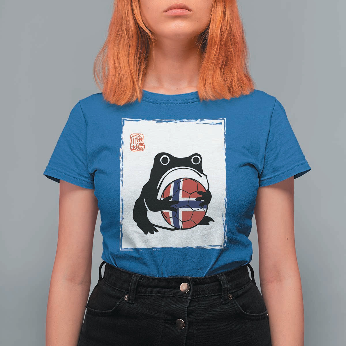 Grumpy Frog Norway Soccer Fan T Shirt For Women Japanese Style Match Day