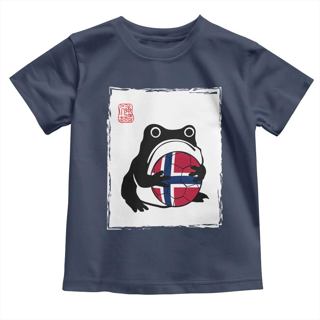 Grumpy Frog Norway Soccer Fan Toddler T Shirt Japanese Style Match Day