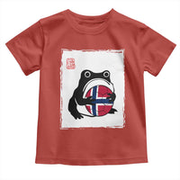 Grumpy Frog Norway Soccer Fan Toddler T Shirt Japanese Style Match Day