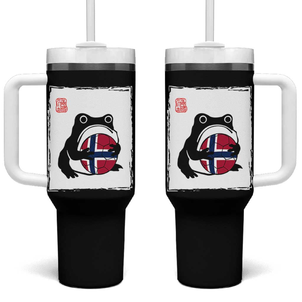 Grumpy Frog Norway Soccer Fan Tumbler With Handle Japanese Style Match Day