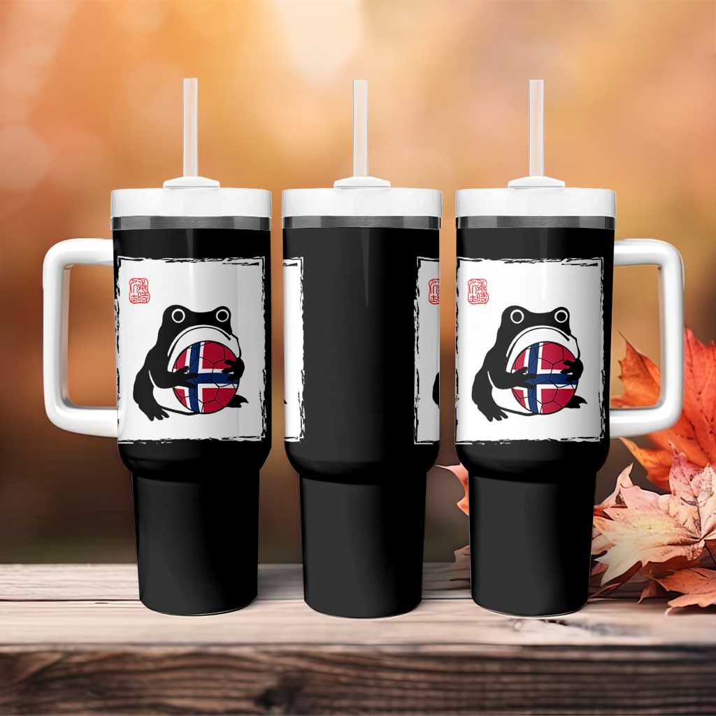 Grumpy Frog Norway Soccer Fan Tumbler With Handle Japanese Style Match Day