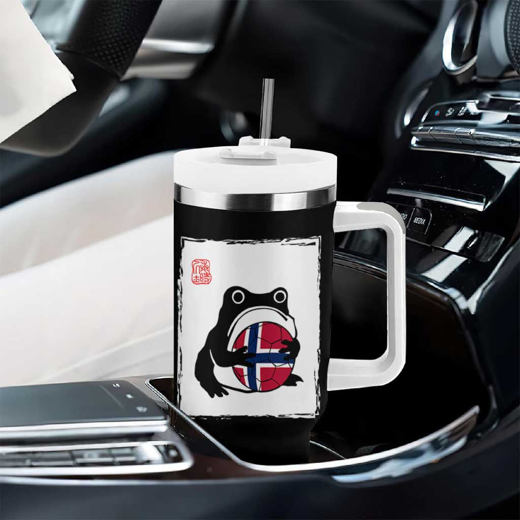 Grumpy Frog Norway Soccer Fan Tumbler With Handle Japanese Style Match Day