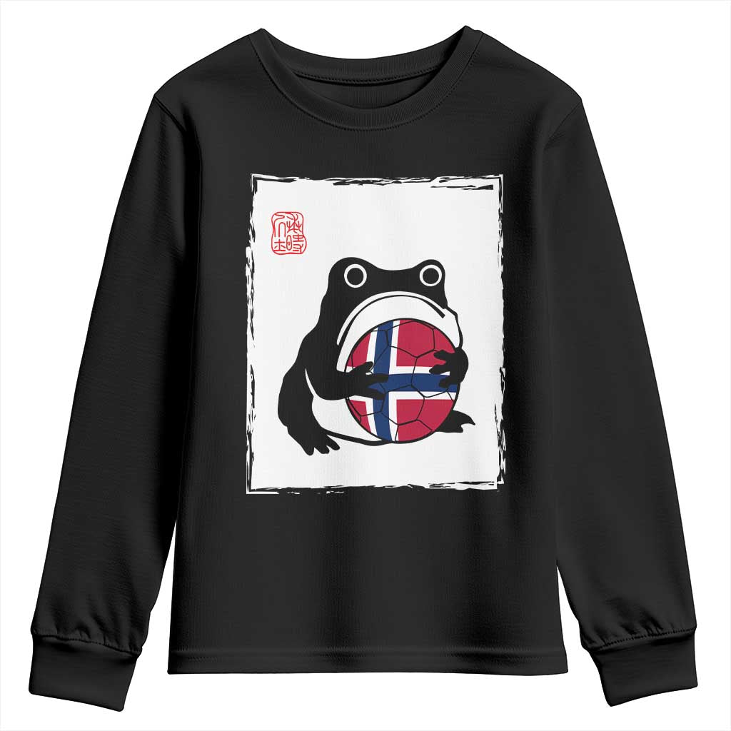 Grumpy Frog Norway Soccer Fan Youth Sweatshirt Japanese Style Match Day