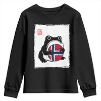 Grumpy Frog Norway Soccer Fan Youth Sweatshirt Japanese Style Match Day